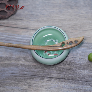 绾青丝绿檀木簪子中国风发钗汉服盘发簪子情人节送女友礼物