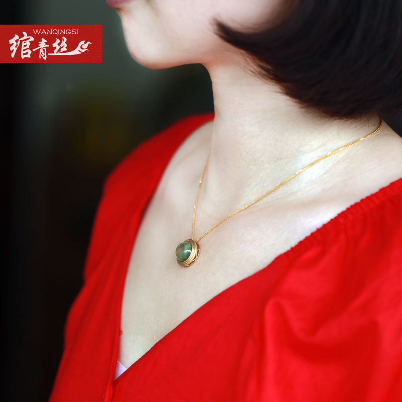 Black hair Prehnite Pendant Necklace 18K Set Ruby Necklace clavicle Send his girlfriend giftin the Accessories/Fashion Jewelry, Pendant/Pendant  category - from Buy2taobao.com to provide professional Taobao agent buy service