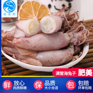 纯籽籽乌海兔笔管鱼 余友鲜活冻满籽新鲜海兔子带籽500g小鱿鱼