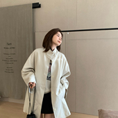 Hers 风衣80131 极简日系大气通勤立领中长款