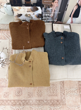 清仓2024冬季新款1口袋设计短款羊毛外套90%澳毛10%浣熊毛24851