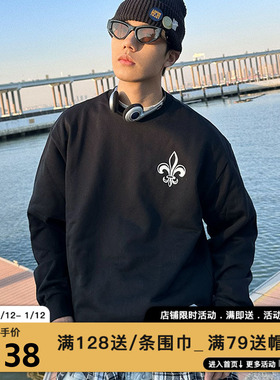 MIRACLE KILL简约十字架简约印花宽松休闲套头长袖卫衣男女同款