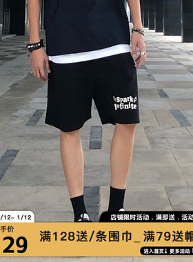 MIRACLE KILL x SPARK INFINITE 发泡字母印花休闲宽松短裤男女