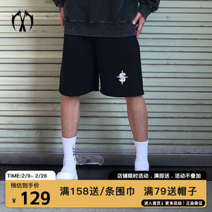 MIRACLE KILL x SPARK INFINITE联名款立体S字母印花休闲宽松短裤