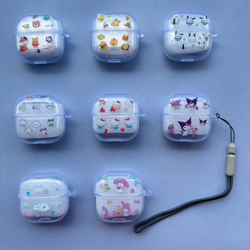 适用于苹果Airpods pro 3蓝牙耳机保护套airpods4卡通3透明1/2外壳可爱卡通KT猫维尼熊美乐蒂保护软壳pro2