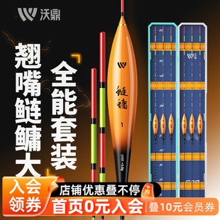 沃鼎鱼漂套装 鲢鳙大物专用漂全套高灵敏醒目加粗青草鳊翘浮漂套装
