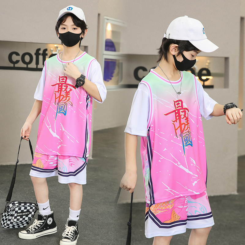 鹿仕尼儿童篮球服套装