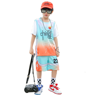 儿童篮球服套装男孩幼儿园女童球衣六一表演服小学生训练球服定制