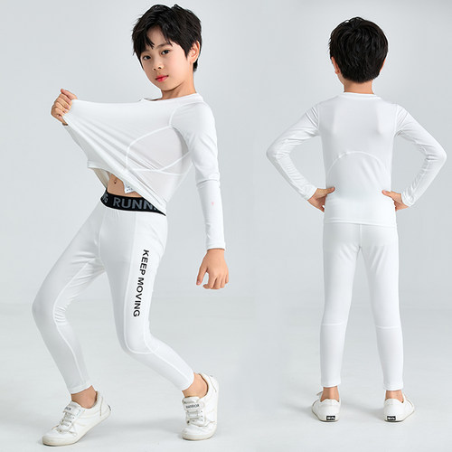 加绒儿童跑步速干衣健身服