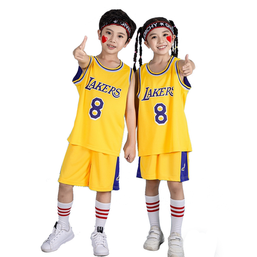 儿童篮球服套装男女宝宝运动背心小孩比赛训练服科比24号球衣短袖
