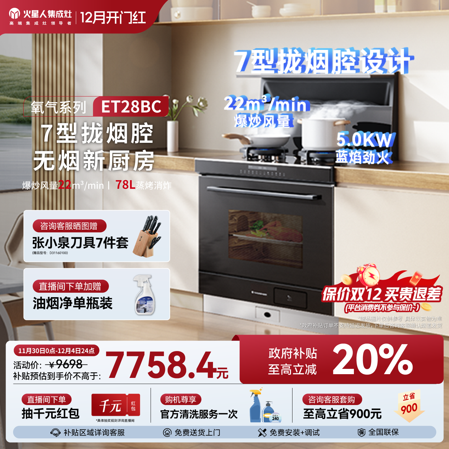 [国家补贴20%]火星人ET28BC