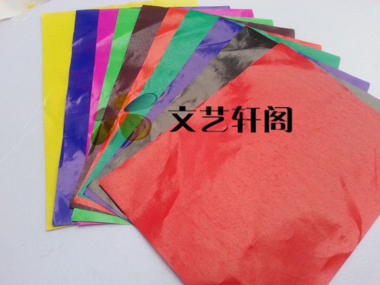 蜡光纸儿童智力手工16单面彩色图片