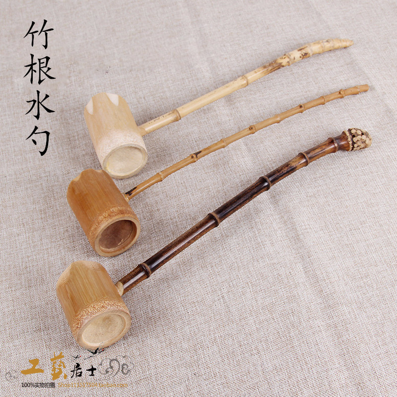 竹制水勺日式分茶勺长柄