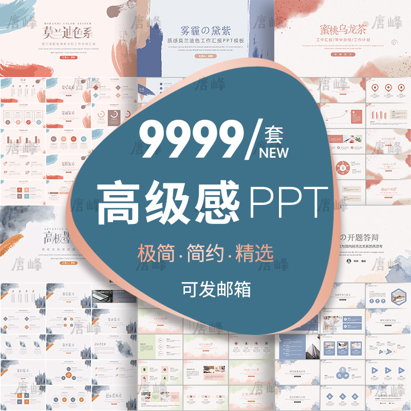 简约高级感PPT模板 适用毕业答辩与工作汇报动态设计图片