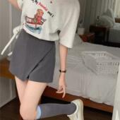 裙女时尚 高腰不规则包臀裤 A字小个子休闲遮胯半身裙 新款 2024秋季
