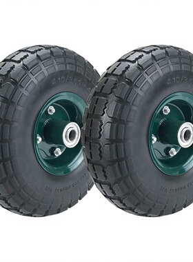 源头工厂10寸充气轮10x3.50-4货仓车仓库用防滑抓地手推车轮胎