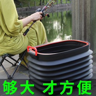 大号车用洗车水桶车载便携式 旅行户外伸缩钓鱼储水桶可折叠刷车桶
