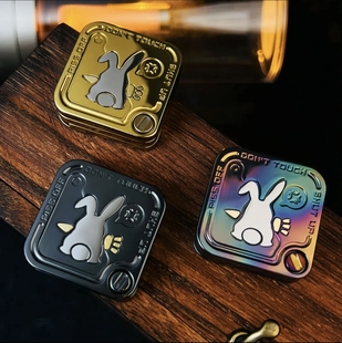乐派暴躁兔SNAP响指音叉三层侧推磁力推牌EDC甩牌啪啪币解压玩具