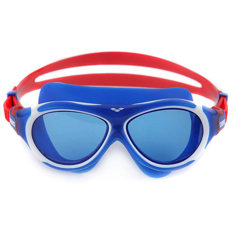 阿瑞娜arena儿童泳镜 蓝色防雾高清大框儿童游泳眼镜舒适贴合平光