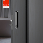 口袋门木移门锁推拉门锁带侧装 拉手阳台厨房卫生间卧室隐形门钩锁