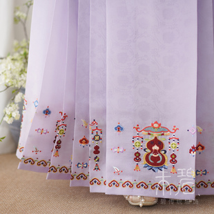 岁时应景系列之葫芦花灯 明制竖领通肩绣花对襟袄/马面裙