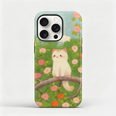插画猫猫磁吸软壳多机型手机壳