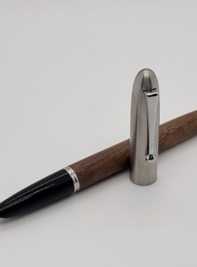 国产手工低重心胡桃木616式暗尖钢笔书法尖直尖可选F钢尖学生钢笔