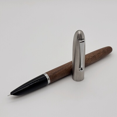 国产手工低重心胡桃木616式暗尖钢笔书法尖直尖可选F钢尖学生钢笔