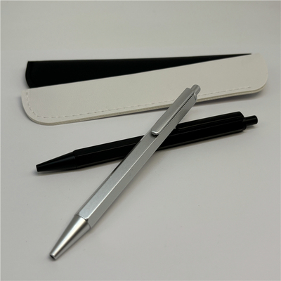 无印风铝合金轻便六角按压圆珠笔