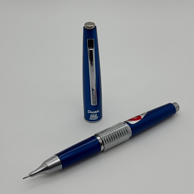 1979年产日本PENTEL派通绝版老款KERRY蓝色万年笔式自动铅笔0.5mm