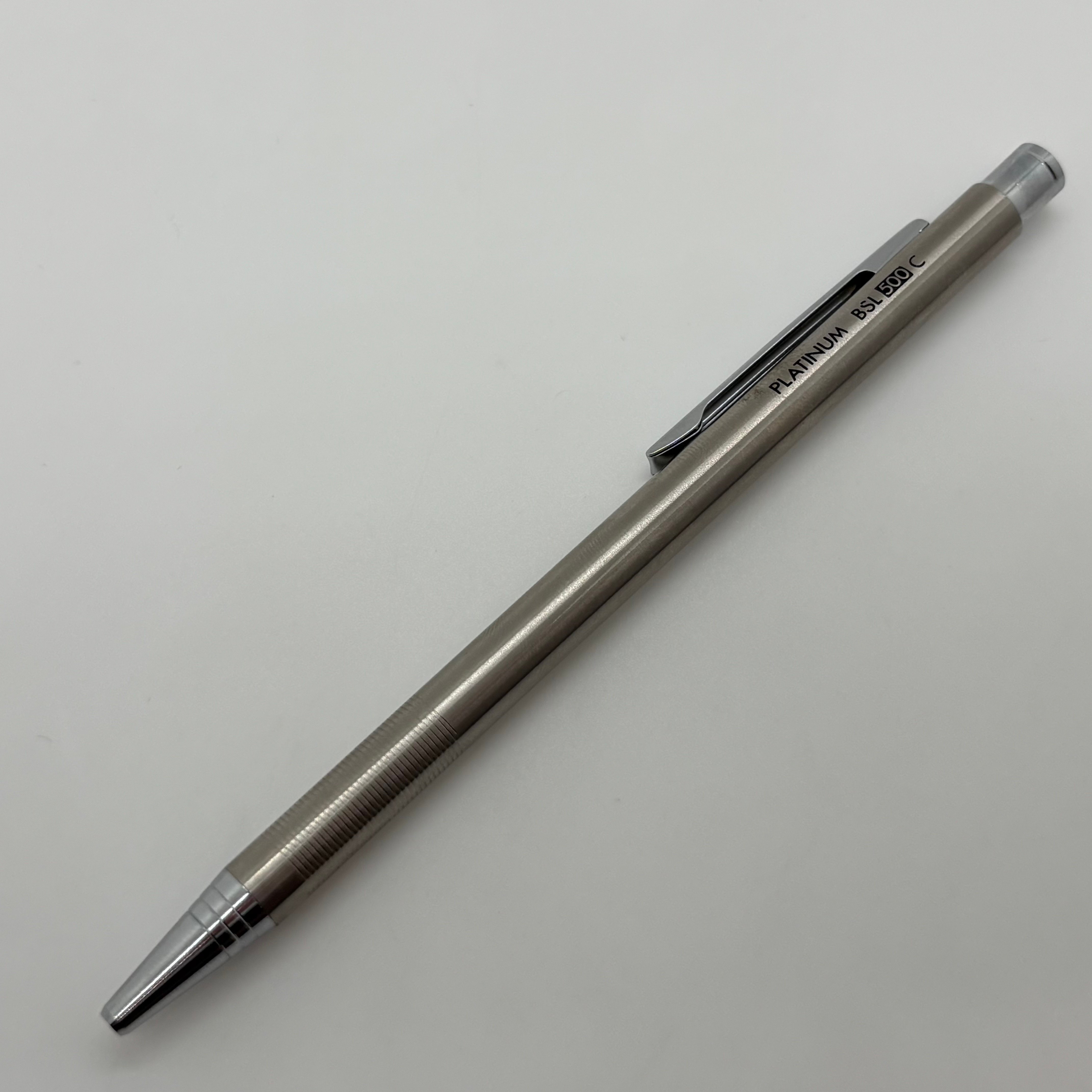 中古老款80年代日本PLATINUM白金BSL500C金属圆珠笔可用国产笔芯