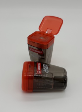 德国STABILO思笔乐EXAMGRADE学生塑料转笔刀木杆铅笔用安全卷笔刀