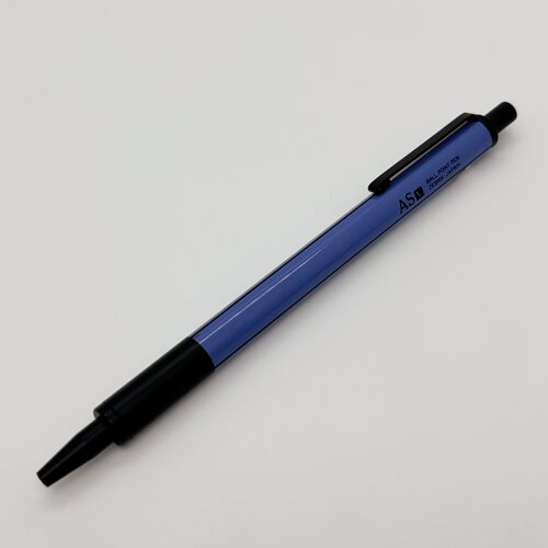 中古老款1980年代日本ZEBAR斑马ASV全金属按压出芯圆珠笔