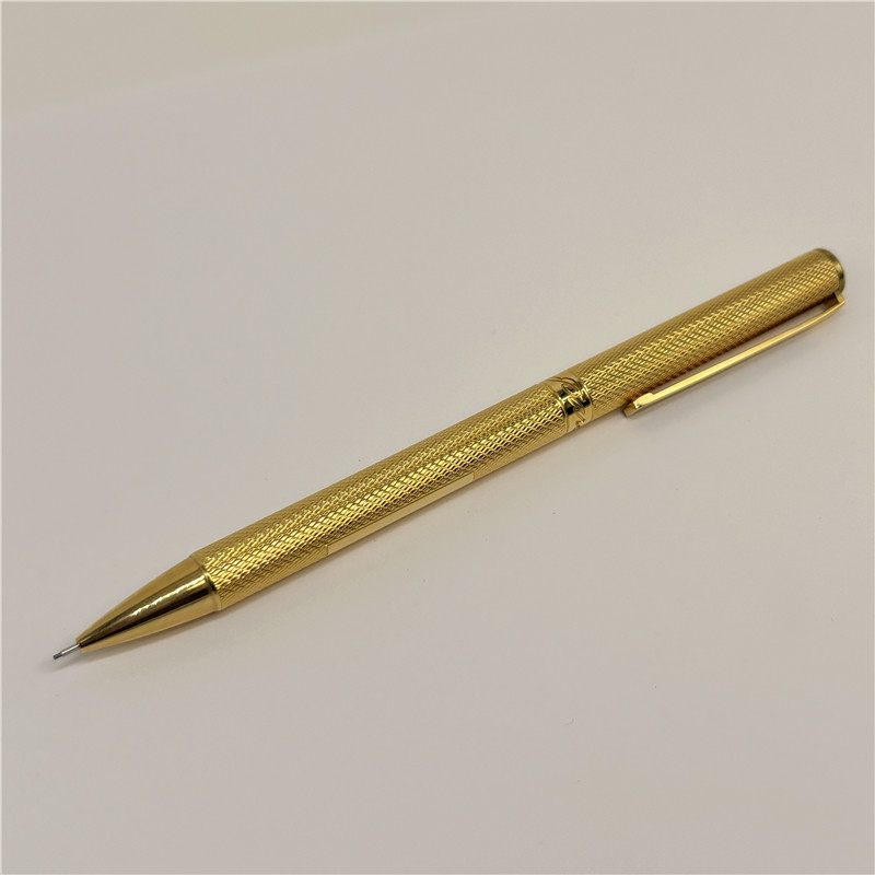 绝版高端80年代PLATINUM白金全金属镀金自动铅笔0.5mm防断芯回弹