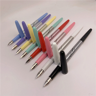 绝版老款80年代PILOT百乐birdie超轻铝杆16cm长杆无夹钢笔F钢尖