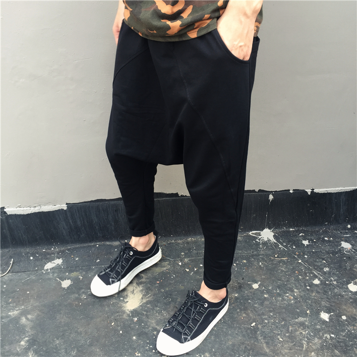 韩版街头运动嘻哈小脚休闲裤