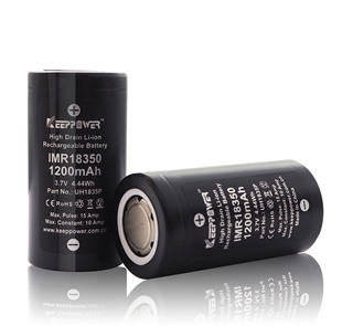 3.7V 可10A放电 18350锂电池 IMR 1200mAh小蚁云台电池 Keeppower