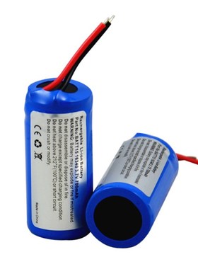 1S1P 16340带保护板可充电电池组 3.7V 700mAh 带接线