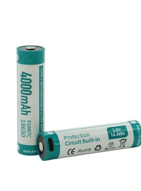 新品keeppower18650锂电池4000mah P1840TC 手电筒电池TYPE-C充电