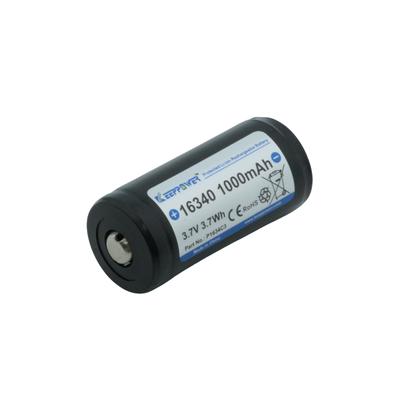 Keeppower大容量16340 1000mAh 3.7v手电筒电池P1634C3替代CR123A