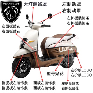 标致摩托 25款水冷姜戈 QP150T-3D 面板 护板 挡泥板 贴花 装饰条