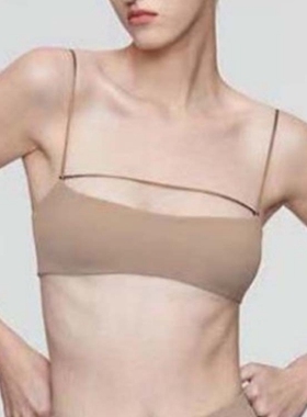 外贸跨境欧美风性感细肩带抹胸瑜伽衣服运动内衣女士舞蹈健身文胸
