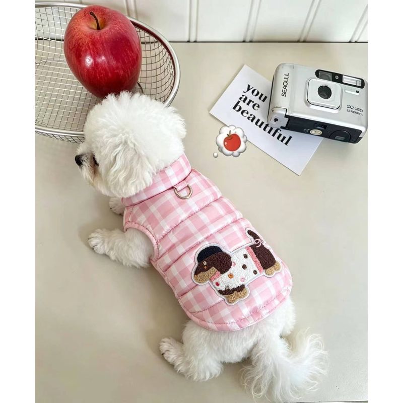 狗狗衣服秋冬款棉服泰迪冬装宠物加厚可牵引冬天防寒冬季保暖马甲图片