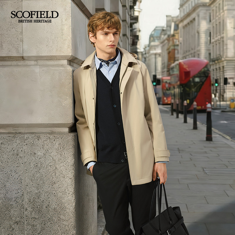 【三防】SCOFIELD男装26年春秋新品通勤中长款风衣外套图片