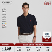 翻领复古潮商务休闲短袖 polo衫 夏季 新款 100%棉 SCOFIELD男士