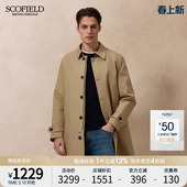 可拆卸 英伦复古通勤外套中长款 SCOFIELD男装 新款 风衣 24年春季