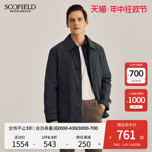 SCOFIELD男士24年春季新款商务休闲简约通勤保暖舒适棉服外套