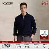 商务休闲简约POLO衫 潮男 25年秋冬新款 长袖 新疆棉 SCOFIELD男士