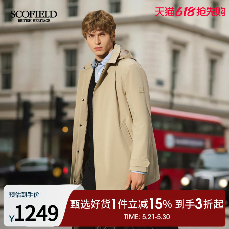 【科技三防】SCOFIELD男装26年春夏新品时尚通勤中长款风衣外套男