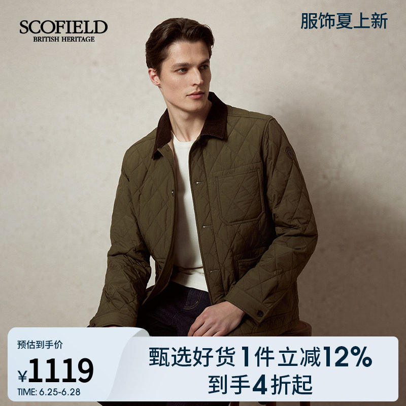 SCOFIELD男装25年春季新款衬衫式夹克工装时尚休闲简约棉服外套